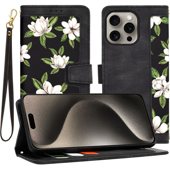 Techsuit - FlipCraft - iPhone 15 Pro Max - Flowers of the Dawn