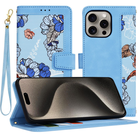 Techsuit - FlipCraft - iPhone 15 Pro Max - Vibrant Blue