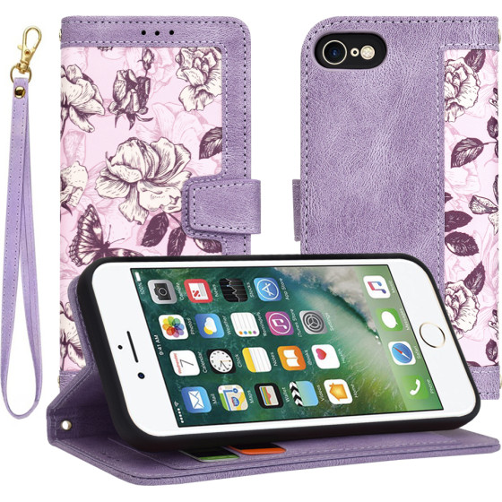 Techsuit - FlipCraft - iPhone 7 / iPhone 8 / iPhone SE 2, SE 2020 / iPhone SE 3, SE 2022 - Mysterious Purple