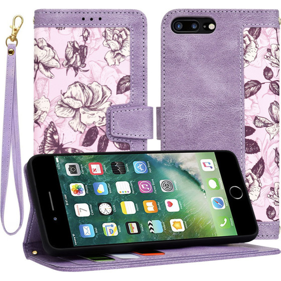 Techsuit - FlipCraft - iPhone 7 Plus / iPhone 8 Plus - Mysterious Purple