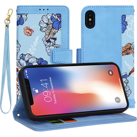 Techsuit - FlipCraft - iPhone X / iPhone XS - Vibrant Blue
