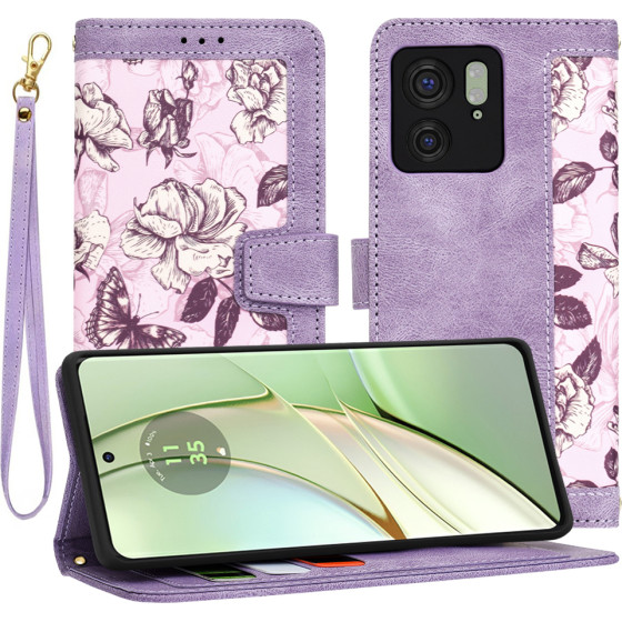 Techsuit - FlipCraft - Motorola Edge 40 / Edge (2023) - Mysterious Purple