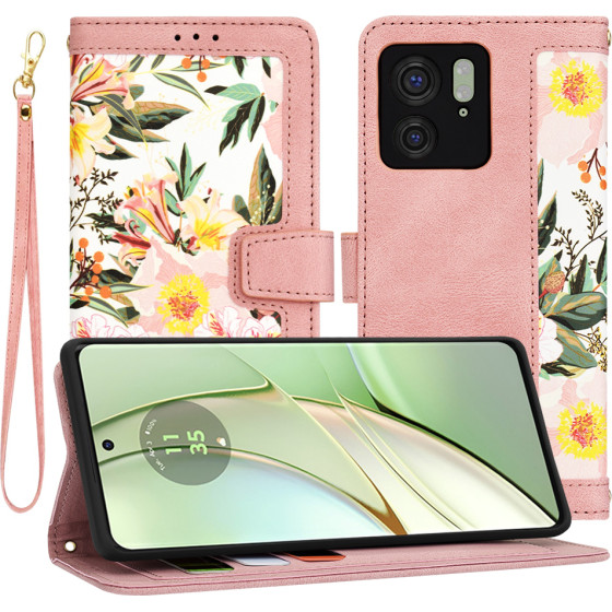 Techsuit - FlipCraft - Motorola Edge 40 / Edge (2023) - Sweetheart Pink