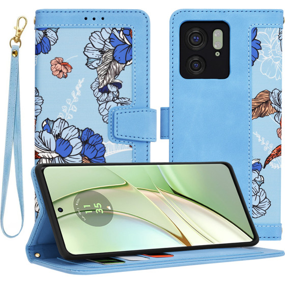 Techsuit - FlipCraft - Motorola Edge 40 / Edge (2023) - Vibrant Blue