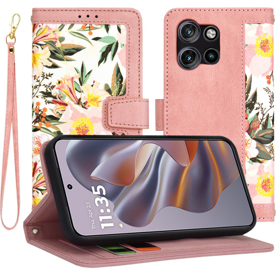 Techsuit - FlipCraft - Motorola Edge 50 Neo / Motorola ThinkPhone 25 - Sweetheart Pink
