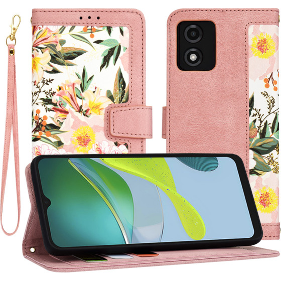 Techsuit - FlipCraft - Motorola Moto E13 - Sweetheart Pink