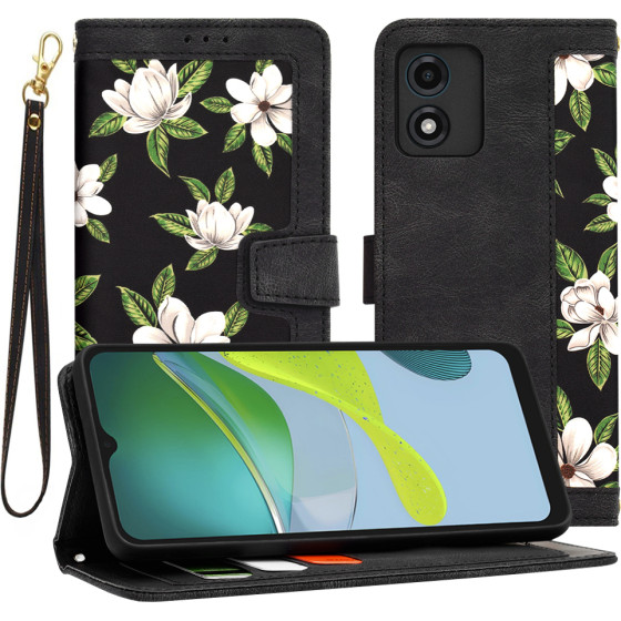 Techsuit - FlipCraft - Motorola Moto E13 - Flowers of the Dawn