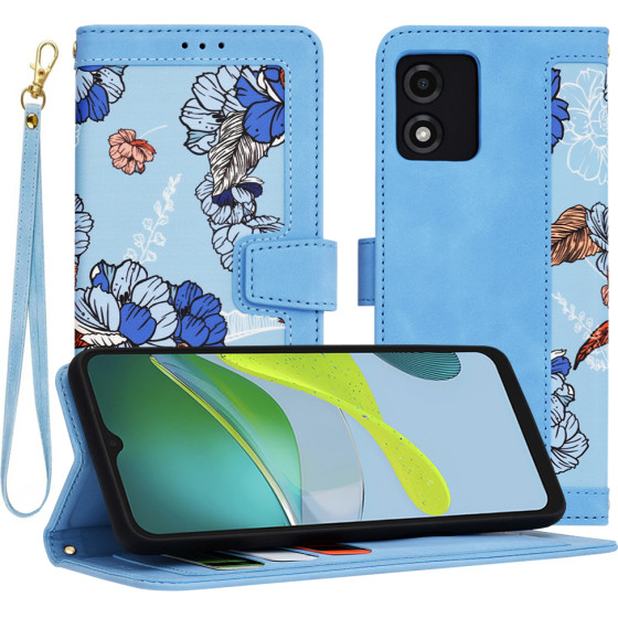 Techsuit - FlipCraft - Motorola Moto E13 - Vibrant Blue