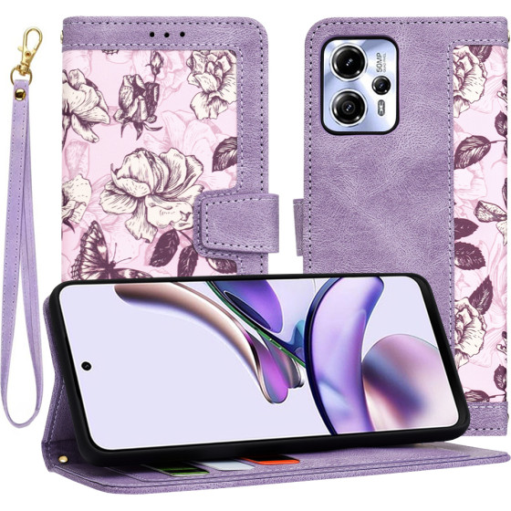 Techsuit - FlipCraft - Motorola Moto G13 / G23 / G53 - Mysterious Purple
