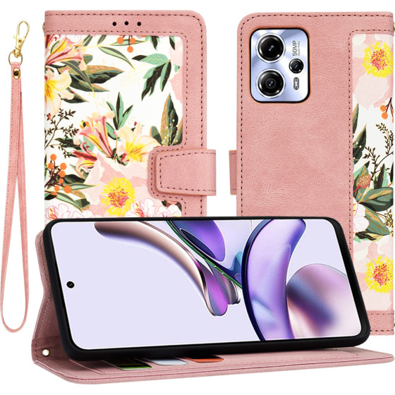 Techsuit - FlipCraft - Motorola Moto G13 / G23 / G53 - Sweetheart Pink