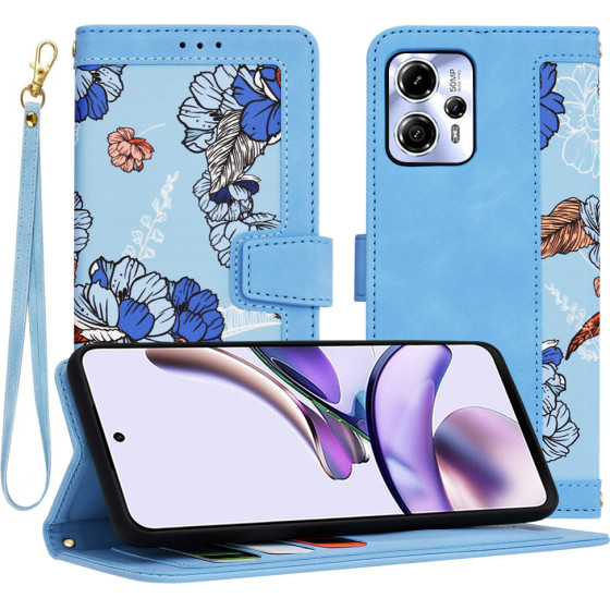 Techsuit - FlipCraft - Motorola Moto G13 / G23 / G53 - Vibrant Blue