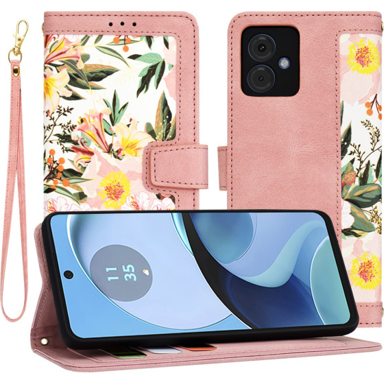 Techsuit - FlipCraft - Motorola Moto G14 - Sweetheart Pink