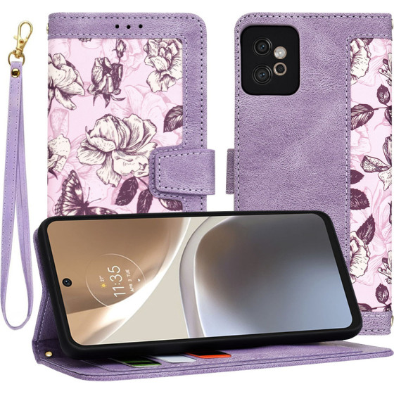 Techsuit - FlipCraft - Motorola Moto G32 - Mysterious Purple