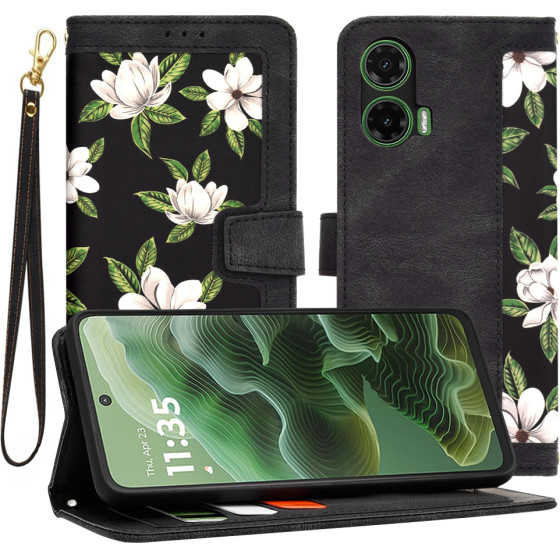 Techsuit - FlipCraft - Motorola Moto G35 - Flowers of the Dawn