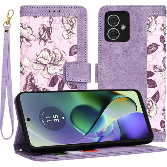 Techsuit - FlipCraft - Motorola Moto G54 - Mysterious Purple