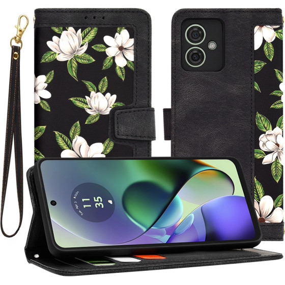 Techsuit - FlipCraft - Motorola Moto G54 - Flowers of the Dawn