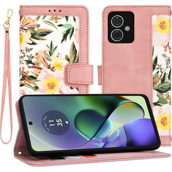 Techsuit - FlipCraft - Motorola Moto G54 - Sweetheart Pink