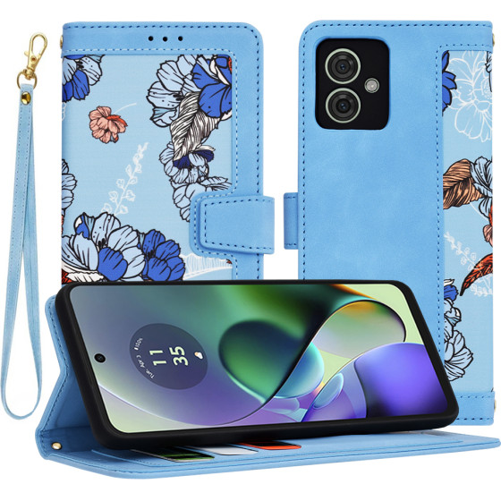 Techsuit - FlipCraft - Motorola Moto G54 - Vibrant Blue