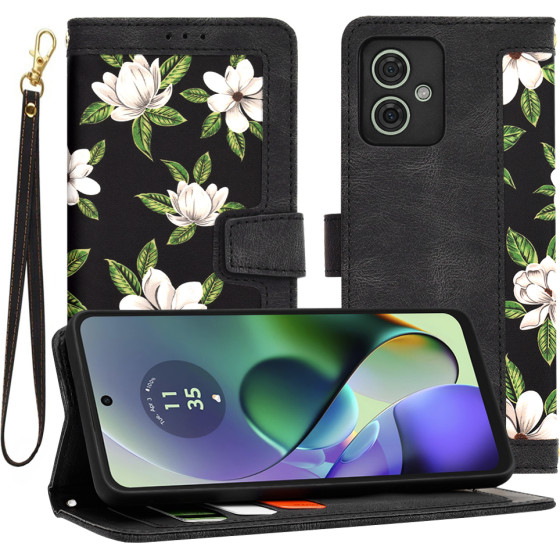 Techsuit - FlipCraft - Motorola Moto G54 Power Edition / G64 - Flowers of the Dawn