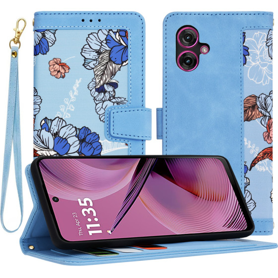 Techsuit - FlipCraft - Motorola Moto G55 - Vibrant Blue