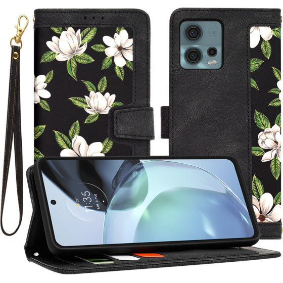 Techsuit - FlipCraft - Motorola Moto G72 - Flowers of the Dawn