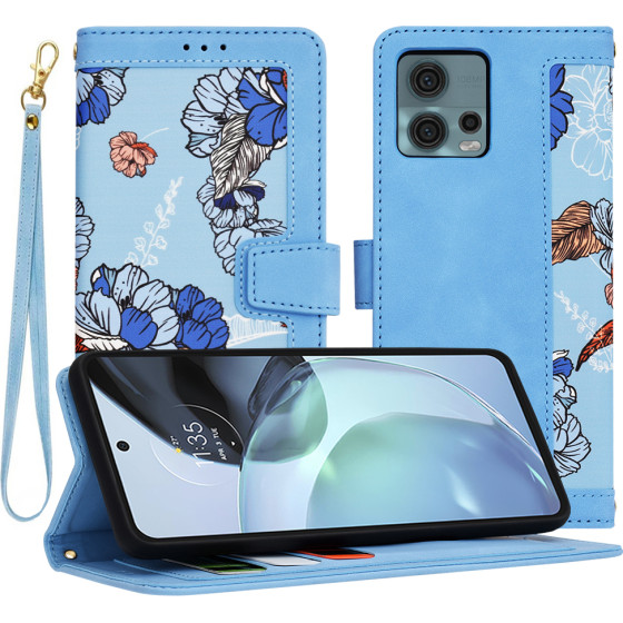 Techsuit - FlipCraft - Motorola Moto G72 - Vibrant Blue