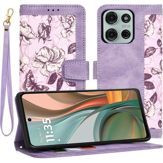 Techsuit - FlipCraft - Motorola Moto G75 - Mysterious Purple