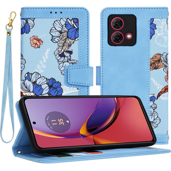 Techsuit - FlipCraft - Motorola Moto G84 - Vibrant Blue