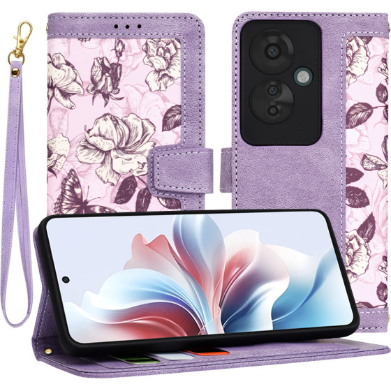 Techsuit - FlipCraft - Oppo Reno11 F - Mysterious Purple