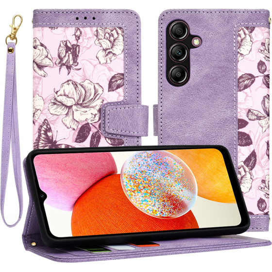 Techsuit - FlipCraft - Samsung Galaxy A14 4G / A14 5G - Mysterious Purple