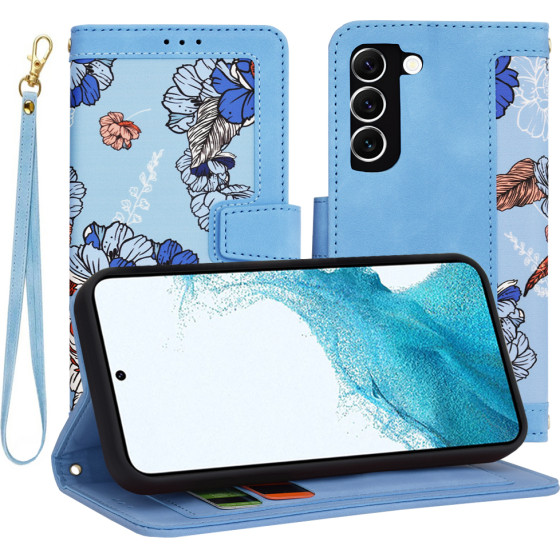 Techsuit - FlipCraft - Samsung Galaxy S22 5G - Vibrant Blue