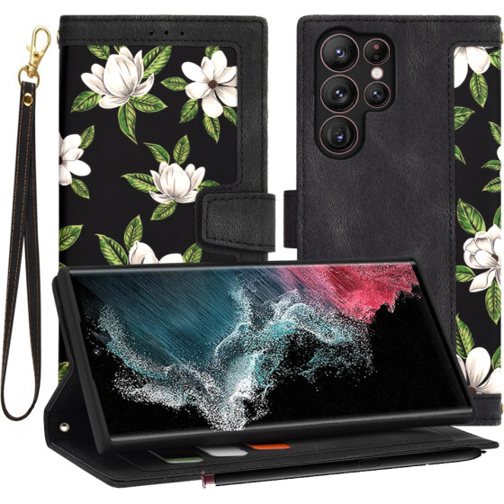 Techsuit - FlipCraft - Samsung Galaxy S22 Ultra 5G - Flowers of the Dawn