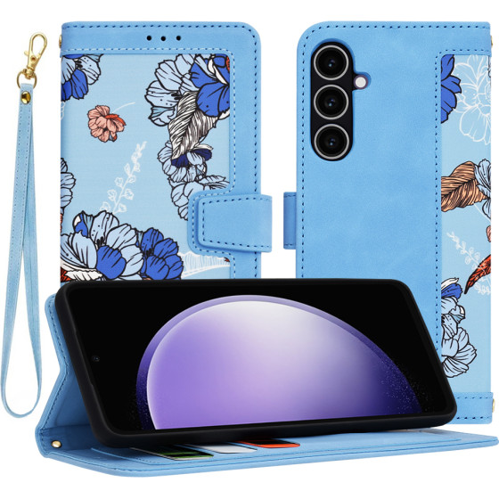 Techsuit - FlipCraft - Samsung Galaxy S23 FE - Vibrant Blue