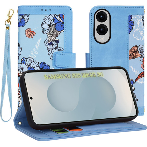 Techsuit - FlipCraft - Samsung Galaxy S25 Edge - Vibrant Blue
