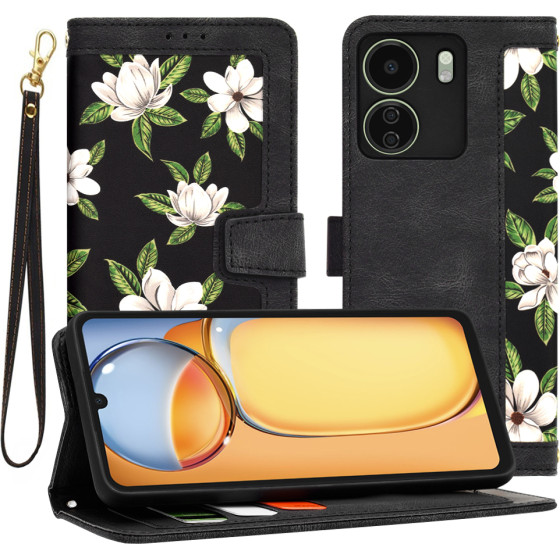 Techsuit - FlipCraft - Xiaomi Redmi 13C 4G / Poco C65 - Flowers of the Dawn