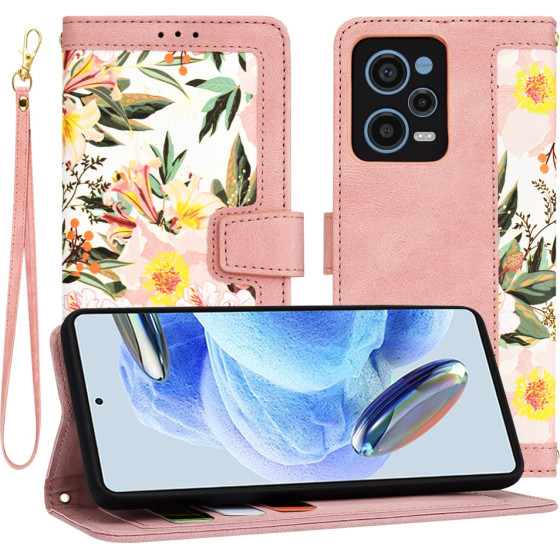 Techsuit - FlipCraft - Xiaomi Redmi Note 12 Pro 5G - Sweetheart Pink