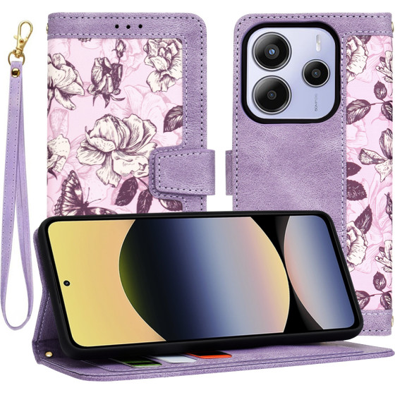 Techsuit - FlipCraft - Xiaomi Redmi Note 14 5G - Mysterious Purple