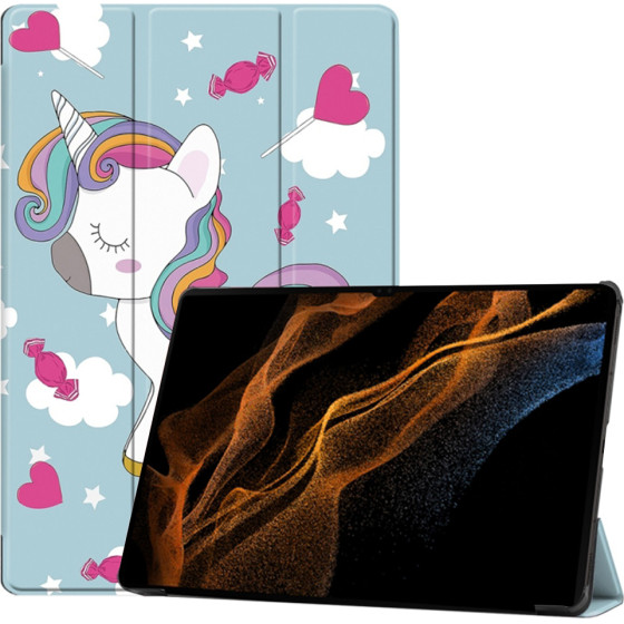 Techsuit - FoldPro - Samsung Galaxy Tab S8 Ultra / S9 Ultra / S10 Ultra - Unicorn