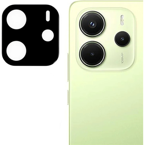 Techsuit - Full Camera Glass - Xiaomi Redmi Note 14 4G (163.25 x 76.55 x 8.16mm) - Black