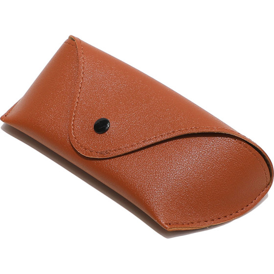Techsuit - Glasses Case (ETPU2) - Eco Leather, 167 x 70 x 40mm - Brown