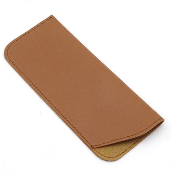 Techsuit - Glasses Case (ETSP8) - Slim Design, 175 x 75mm - Light Brown