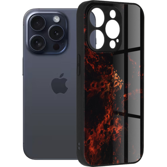 Techsuit - Glaze Series - iPhone 15 Pro - Red Nebula