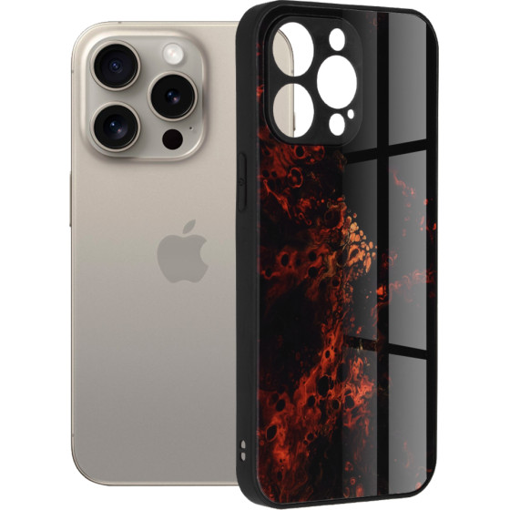 Techsuit - Glaze Series - iPhone 15 Pro Max - Red Nebula