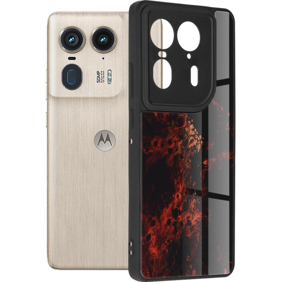 Techsuit - Glaze Series - Motorola Edge 50 Ultra - Red Nebula