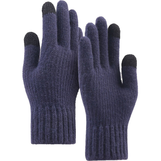 Techsuit - Gloves (ST0012) - from Alpaca Wool, Size 22cm - Navy Blue