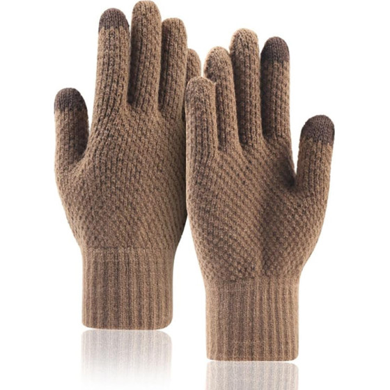 Techsuit - Gloves (ST0013) - from Acrylic, Size 22cm - Coffee - (ST0013;COFFEE)