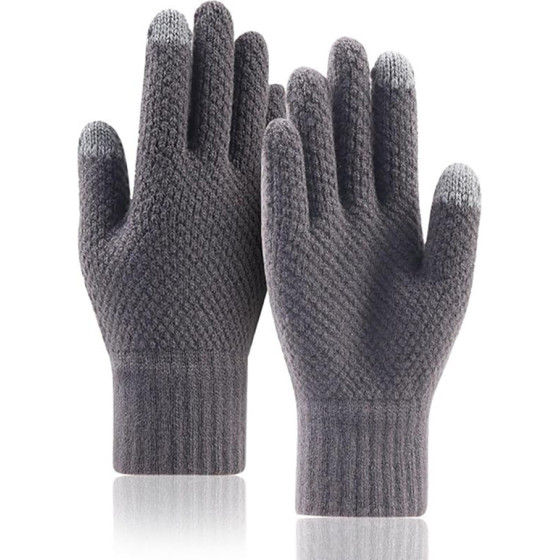 Techsuit - Gloves (ST0013) - from Acrylic, Size 22cm - Grey - (ST0013;GREY)