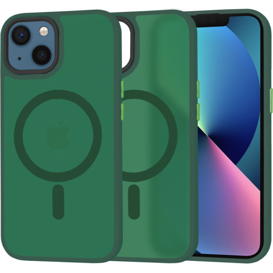 Techsuit - HaloFrost MagSafe Series - iPhone 13 - Midnight Green