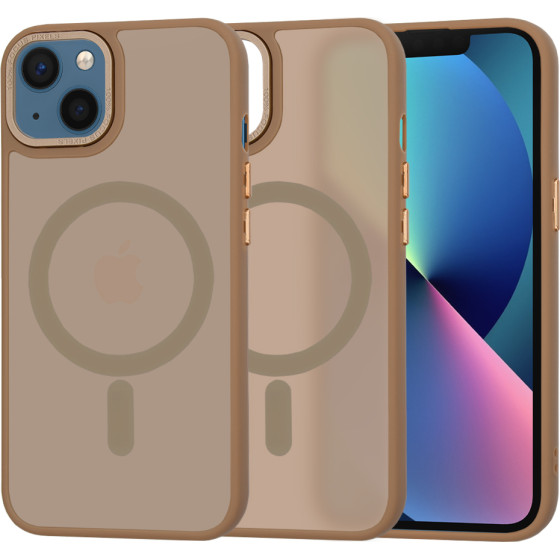 Techsuit - HaloFrost MagSafe Series - iPhone 13 - Sandstone Brown