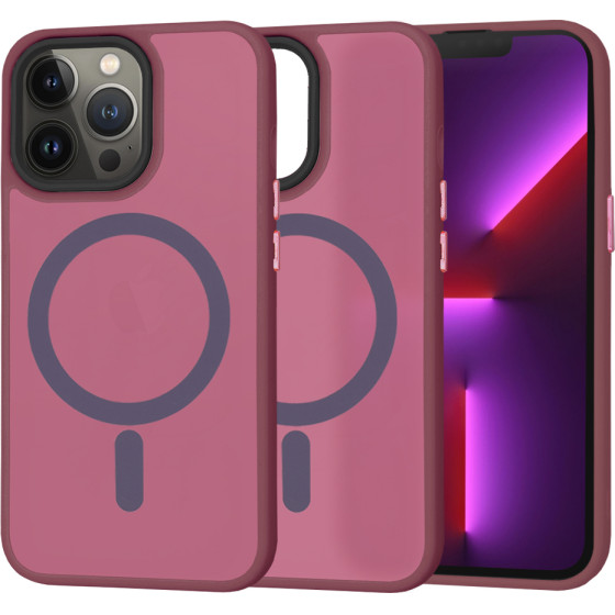 Techsuit - HaloFrost MagSafe Series - iPhone 13 Pro - Bordeaux